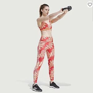 Adidas X Farm Rio NEW sports Bra Medium D/DD Tomato / Spring Yellow